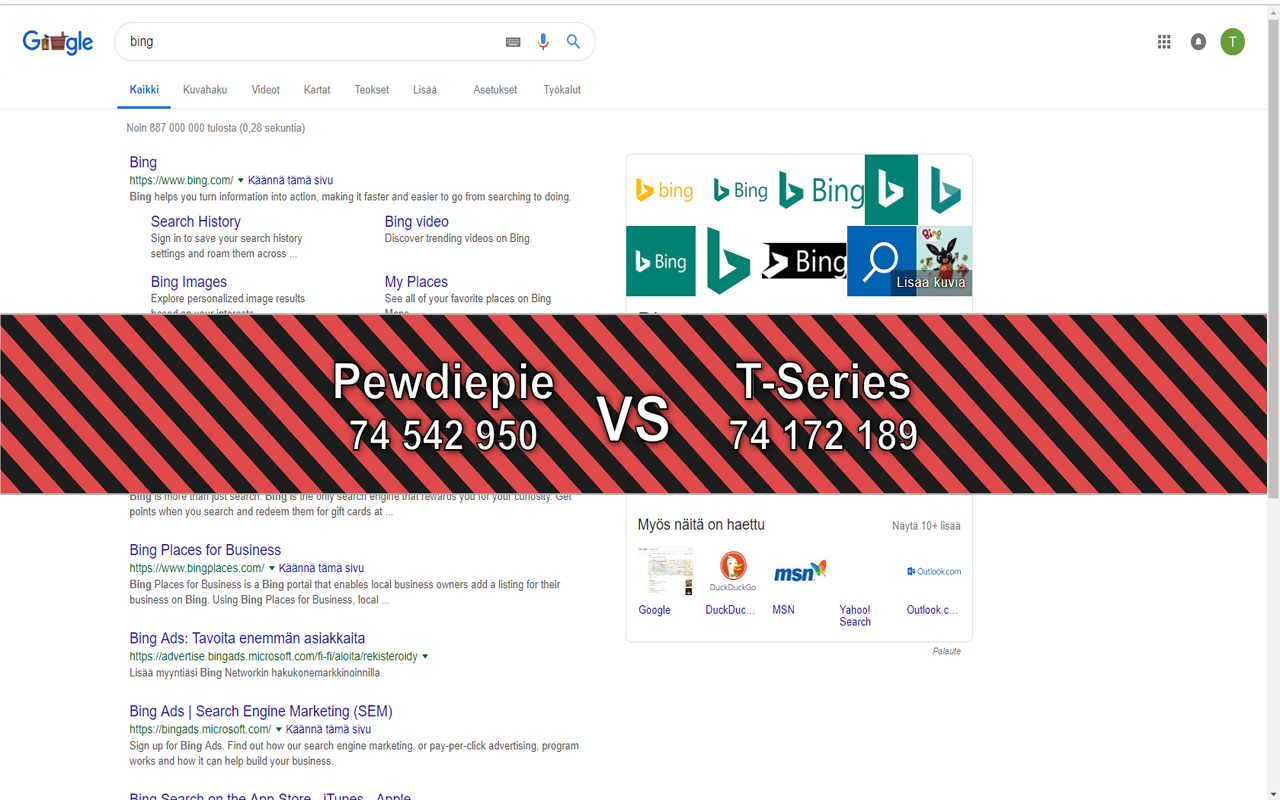 Pewdiepie vs T-Series Preview image 0