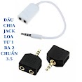 Đầu Chia Tai Nghe 1 Sang 2 Jack Cắm 3.5Mm Cho Apple Iphone 4 5 5S 6 6S 7 Plus Ipad Ipod Laptop Mp3