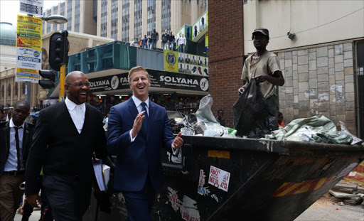 Gareth Cliff and advocate Dali Mpofu. Picture Credit: Gallo Images