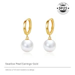 S925 Pearl Yellow Shell Pearls