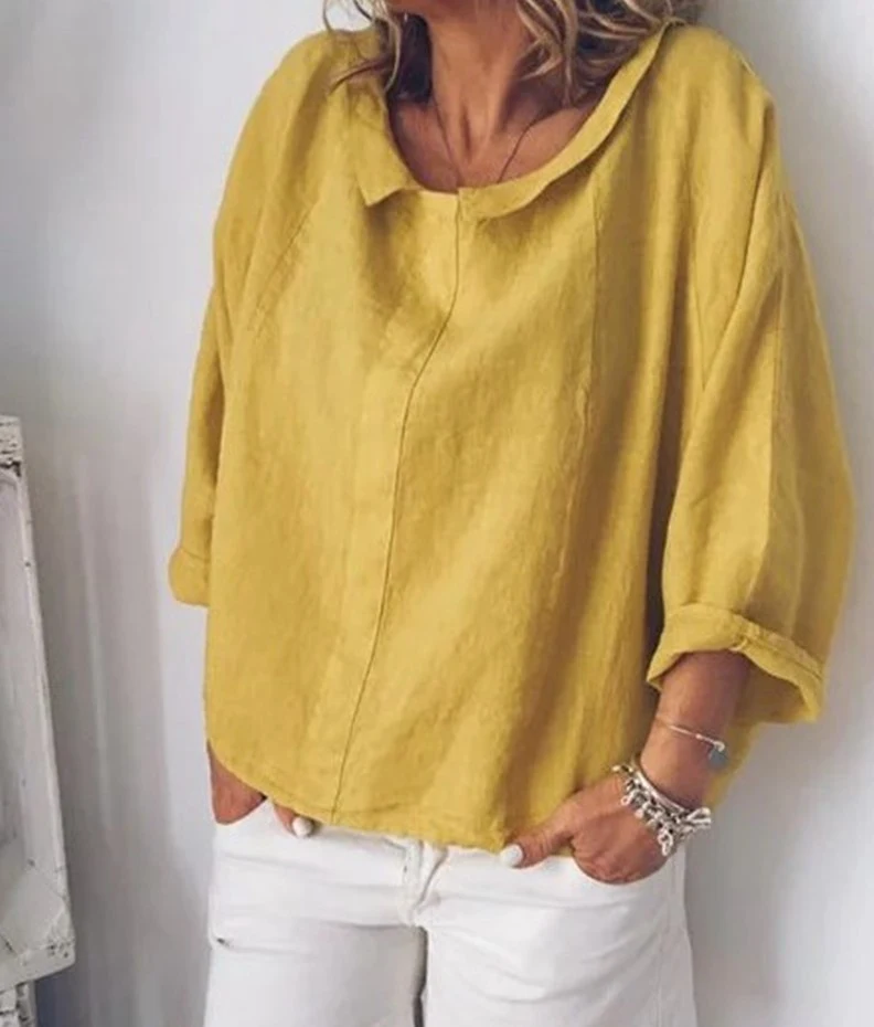 Camicia con revers e maniche lunghe, versatile ed elegante. Ideale per ogni occasione, dal lavoro al tempo libero. Comfort e stile garantiti.