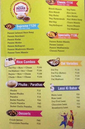 Paratha Zone menu 