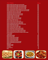 Hyderabad Biryani House menu 2