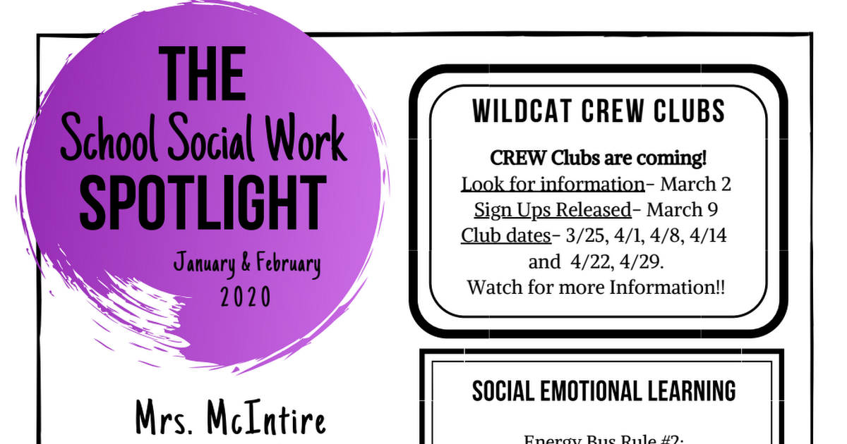 Mrs. McIntire's School Social Worker Spotlight