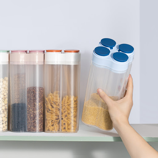 Title 5, Household Storage Box Whole Grains Airtight Jar...