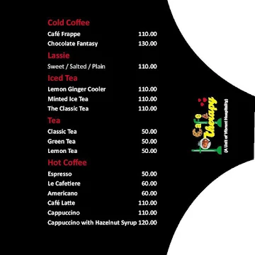 Cafe Therapy menu 