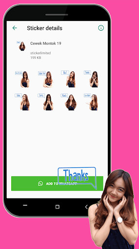 Sticker Cewek Montok Dan Cantik For WAStickerApps