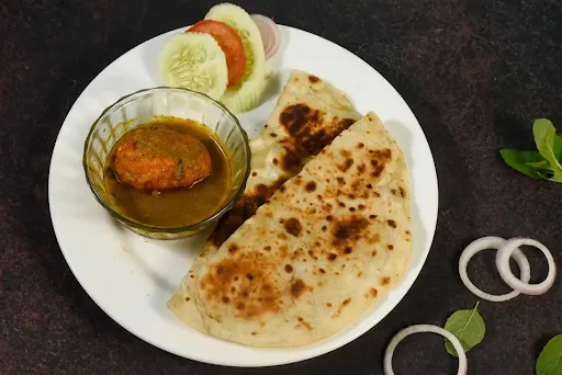 4 Paratha With Egg Kosha [1 Egg] And Salad