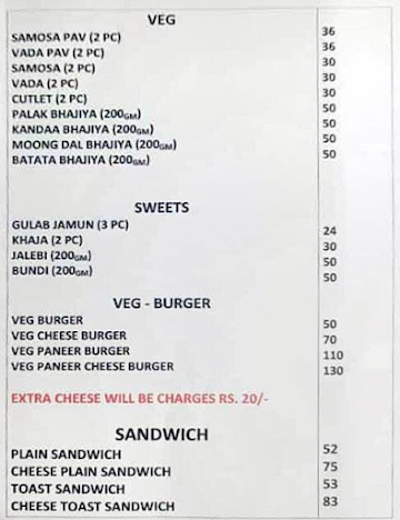 Nawab Fast Food Adda menu 