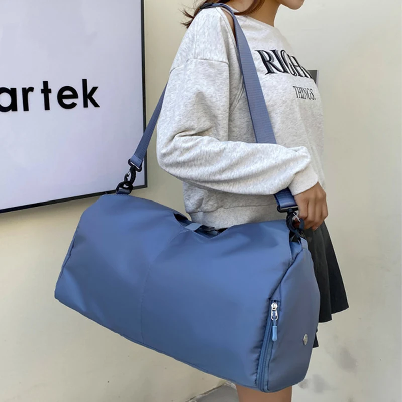 Sac de Yoga Femme Sport Fitness Grande Capacité Séparation Sec/Humide pour Voyager et Transporter Tapis de Yoga