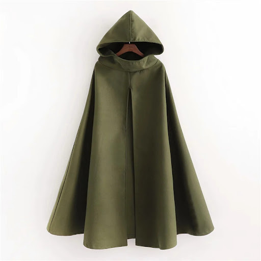 Title 4, Lightweight Mature Hooded Cloak Coat for stylis...