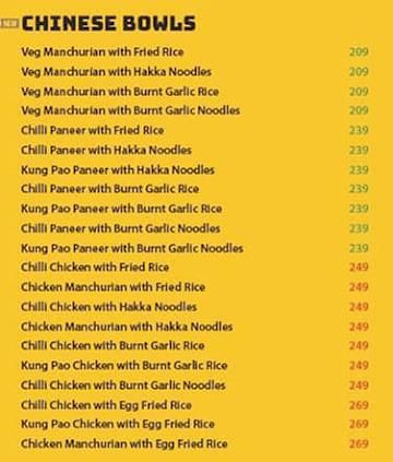 Chinese Wok menu 