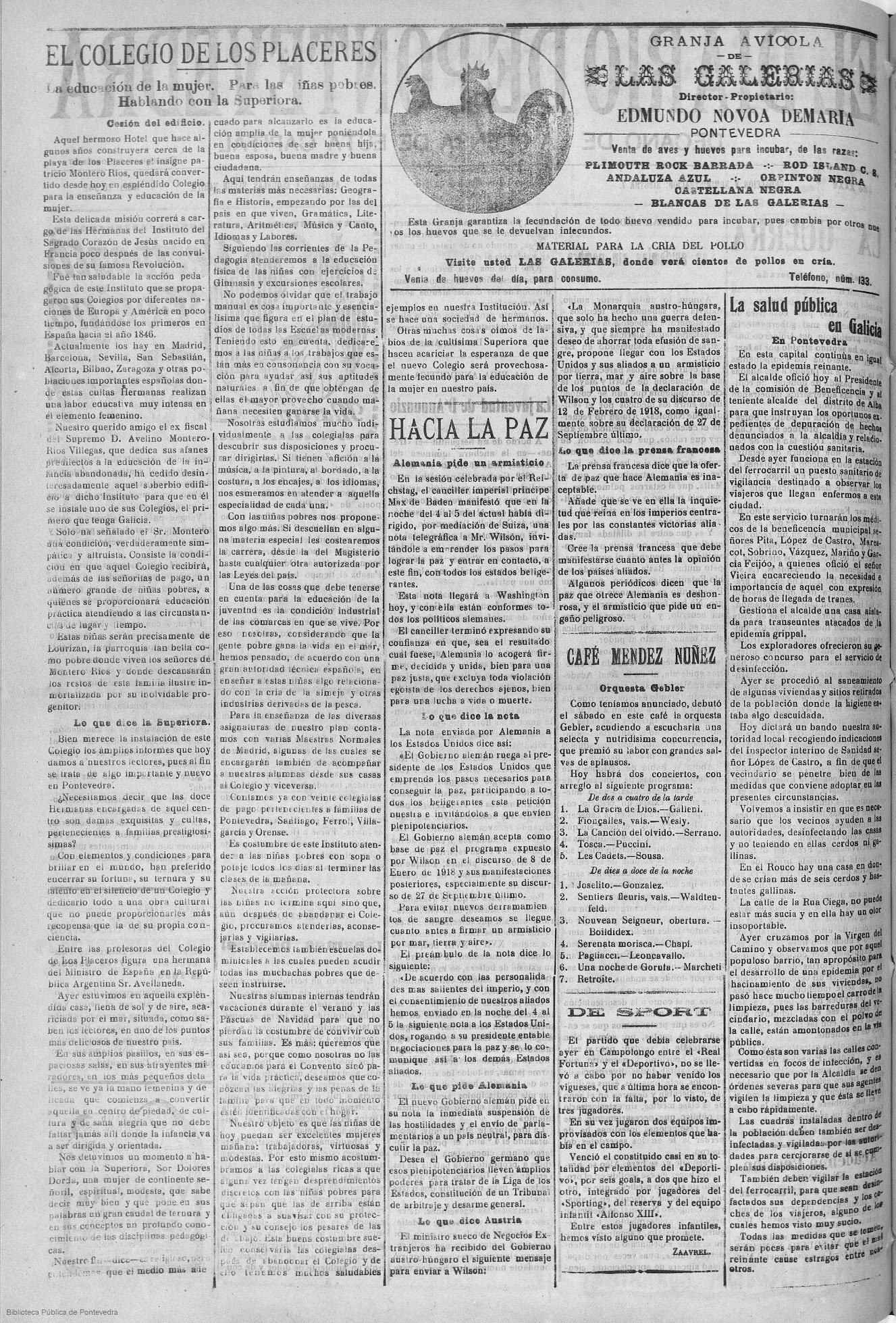 Diario de Pontevedra 6 Octubre 1918