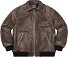 supreme x vanson leathers worn leather jacket