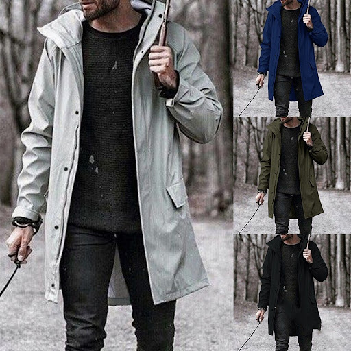 Title 5, Mens hooded trench coat, waterproof and stylis...