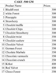 The Bakers Junction menu 1