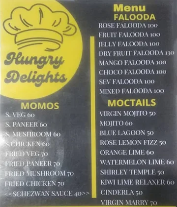 Hungry Delights menu 