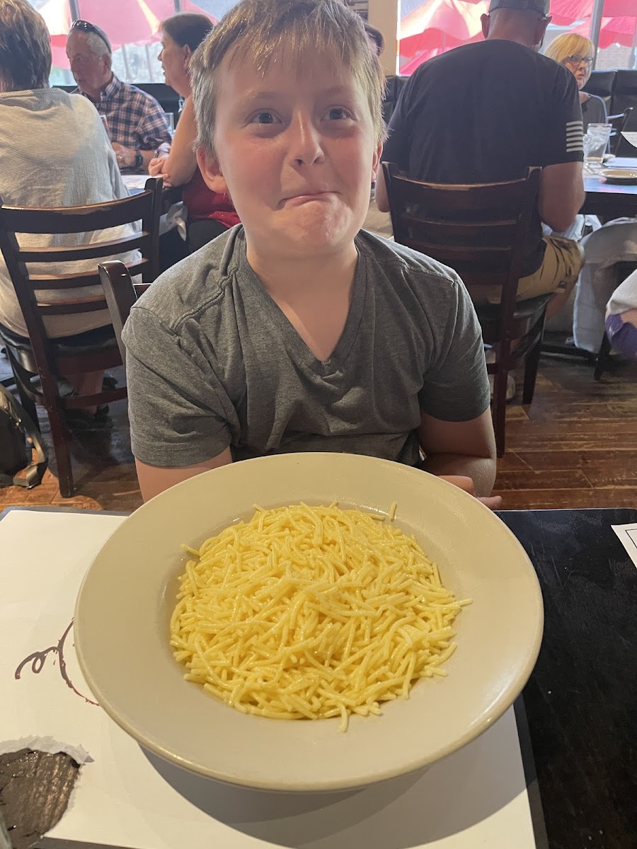 Gluten Free Spaghetti, just butter for kids