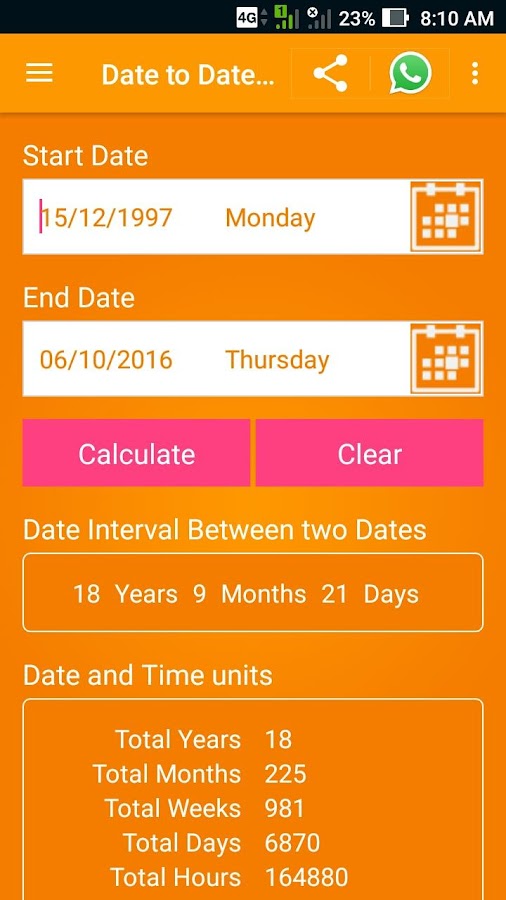 Date Calculator Android Apps on Google Play