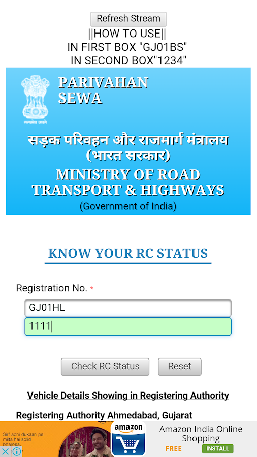 How can you check a vehicle registration for free?