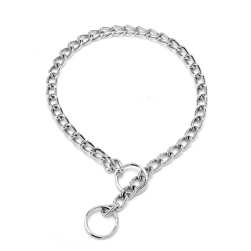 Metal Dog Training Choke Chain Collars for Small Medium Large Dogs Pitbull Bulldog Strong Stainless Iron Dog Slip P Coll
