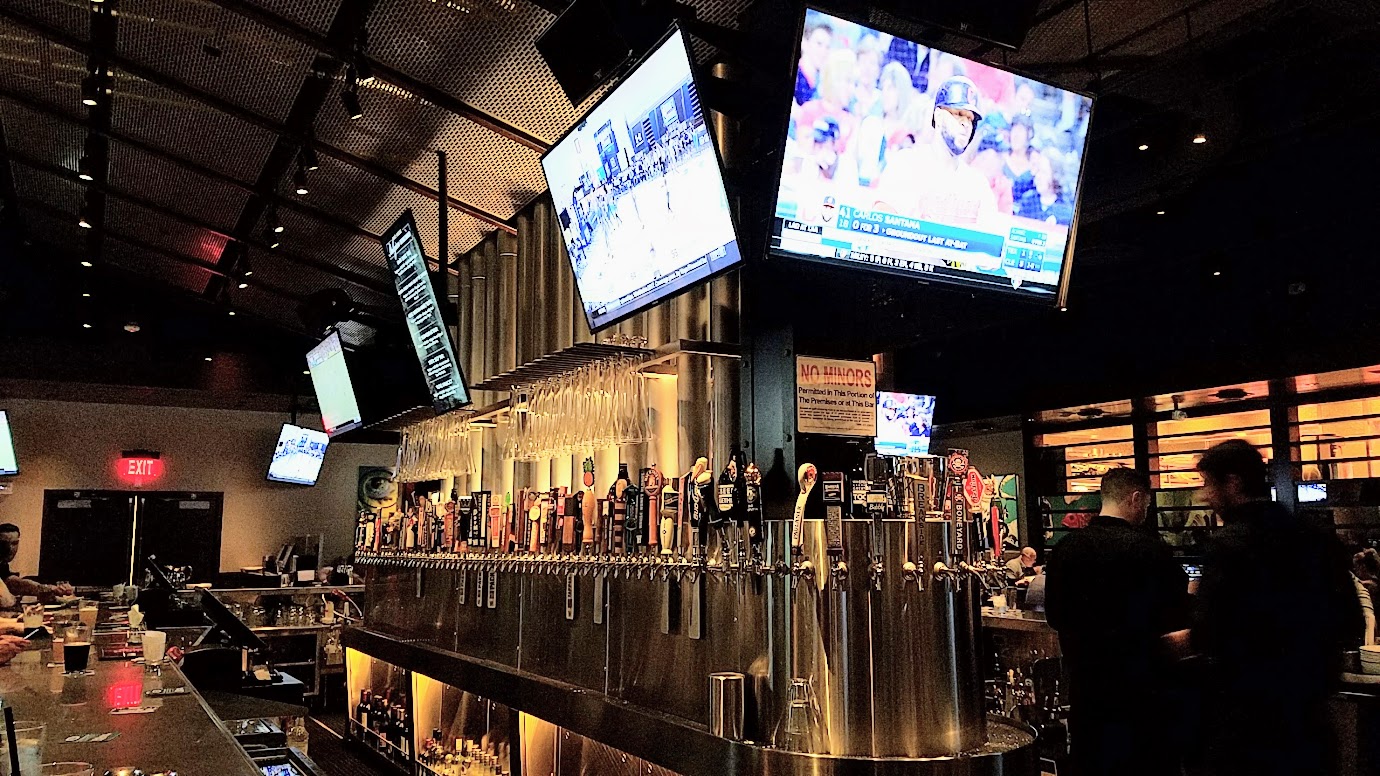 Yard House Portland offers 130 taps with a keg room holding over 5000 gallons of beer.