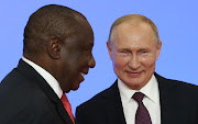 President Cyril Ramaphosa and Russian President Vladimir Putin. File image.
