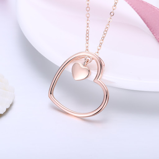 Title 4, 925 Sterling Silver Necklace for Women Sweet He...