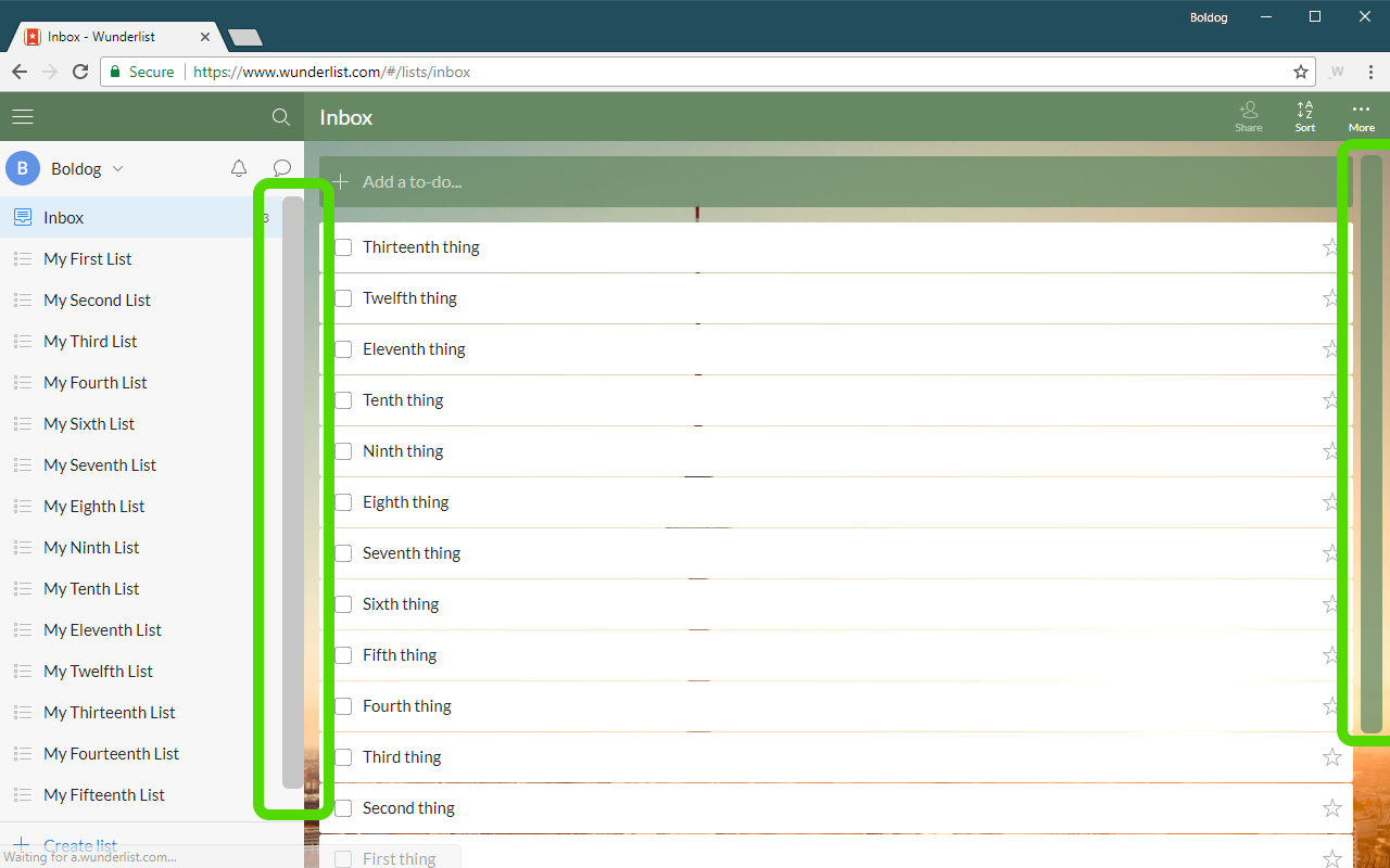 Wunderlist Scrollbar Embiggener Preview image 0