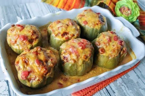 Mexican Stuffed Peppers With Ranchero Sauce