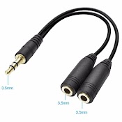 Jack Chia Âm Thanh 1 Ra 2 Cổng Audio 3.5 Mm - Chia Loa 1 Ra 2