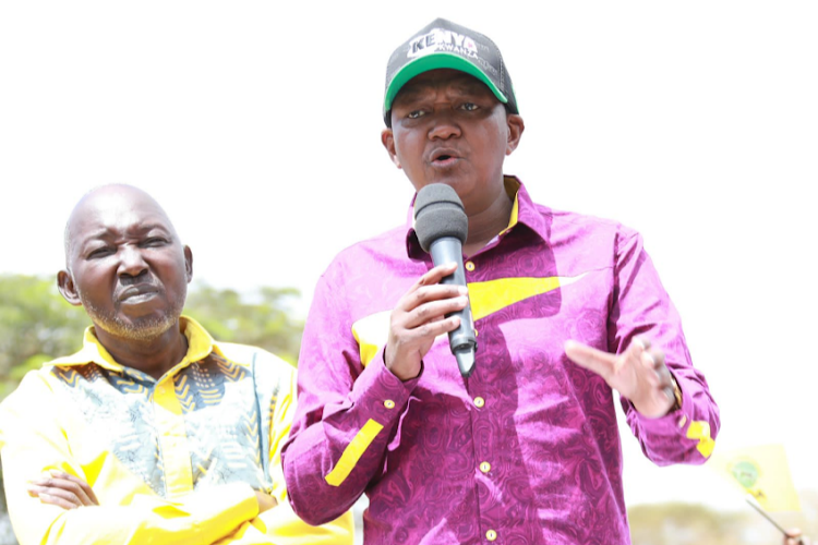 Machakos County Governor Alfred Mutua during campaigns in Makueni County on July 20,2022.