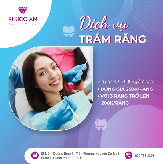 Hồ Chí Minh ( Voucher ) Dịch Vụ Trám Răng Chỉ Với 250K/ Răng Tại Nha Khoa Phước An .