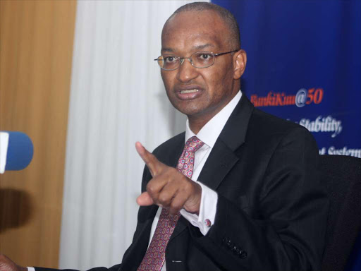 Central Bank governor Patrick Njoroge during the state of banking sector address in Nairobi on April 8. Photo/Enos Teche.