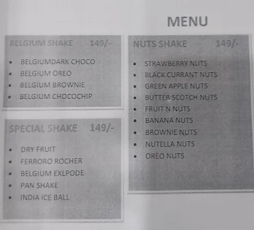 Shakes & Juices Lassi Point menu 