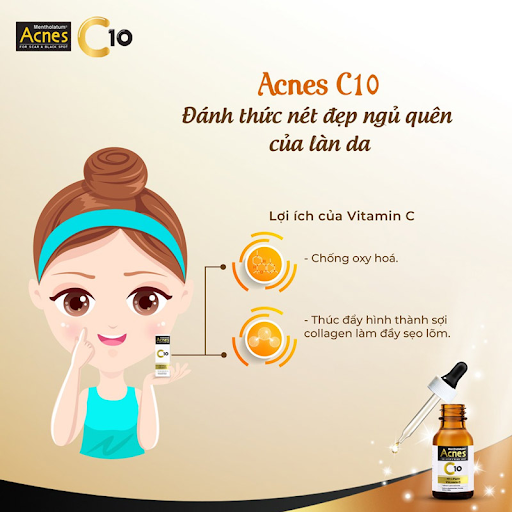 Tinh Chất Đặc Trị Sẹo và Thâm Acnes C10 15ml