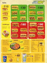 Subway menu 1