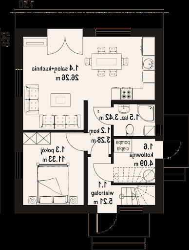 Grochowo bb pcr - Rzut parteru