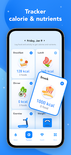 Screenshot Water Tracker, Calorie Counter