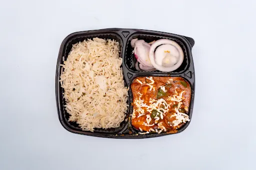 Jeera Rice With Spicy Kadhai Paneer And Salad