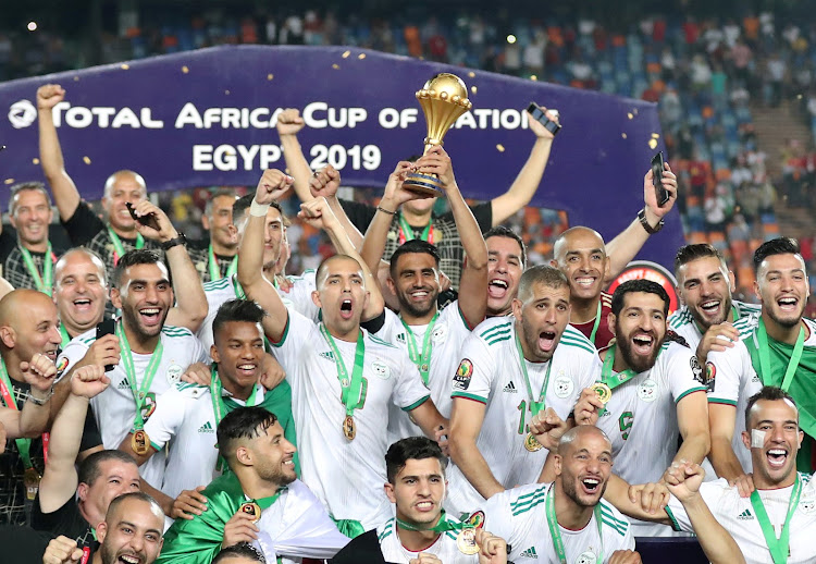 Algeria players celebrate after winning the 2019 Africa Cup of Nations