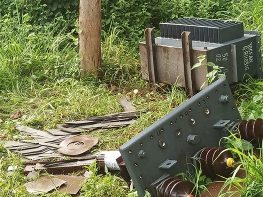 Parts of the vandalised transformer belonging to Kenya Power recovered from Kyamulendu Primary School in Machakos County on May 5, 2023.