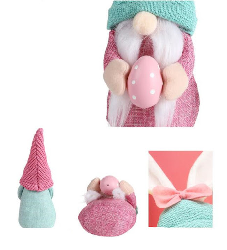 Title 2, Easter Decorations Wool Cute Hugging Bunny Doll...