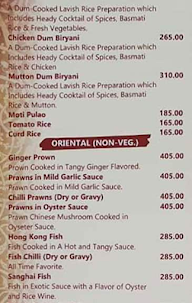 Hotel Archie Regency menu 1