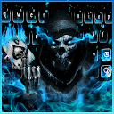 Télécharger Horrible 3D Fiery Poker Skull Keyboard Installaller Dernier APK téléchargeur