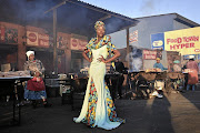 Postgraduate student and queer activist Belinda Qaqamba Ka-Fassie holds the Miss Drag SA title and is the force behind the #BlackDragMagic project shot in Khayelitsha.