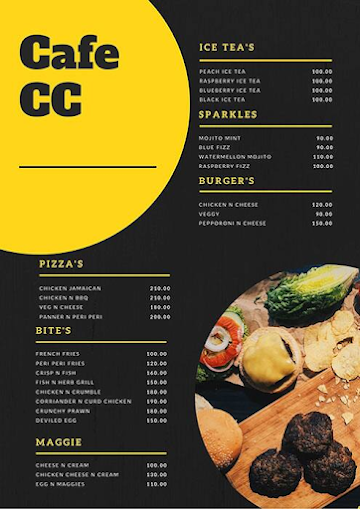 Cafe Cc menu 