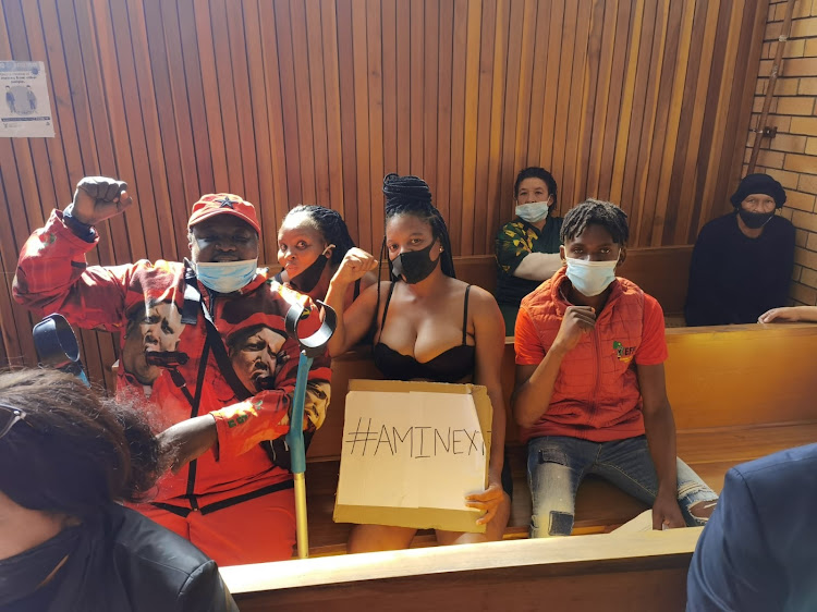 The EFF in Alexandria led a protest at the magistrate's court calling for bail to be denied for the man who appeared in connection with the attack