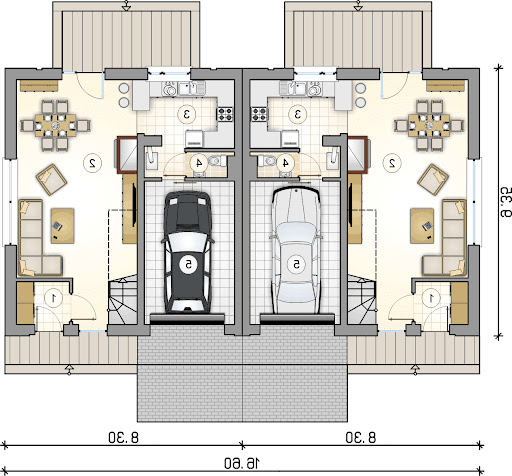 Double House IV - Rzut parteru