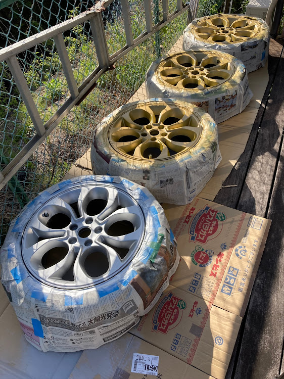 WRX S4のGWの過ごし方・DIY・ホイール交換・ホイール塗装・連休なにした？に関するカスタム事例の投稿画像4枚目